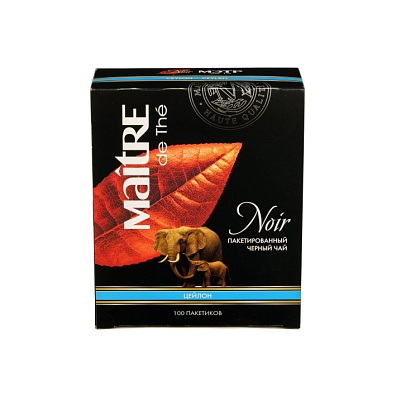 MAITRE de Thé ЦЕЙЛОН ЧАЙ ЧЕРНЫЙ БАЙХОВЫЙ ЦЕЙЛОНСКИЙ МЕЛКИЙ, 100 ПАКЕТИКОВ*2Г.