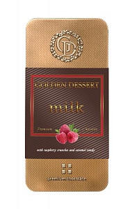 Молочный с кранчами малины и леденцовой карамелью