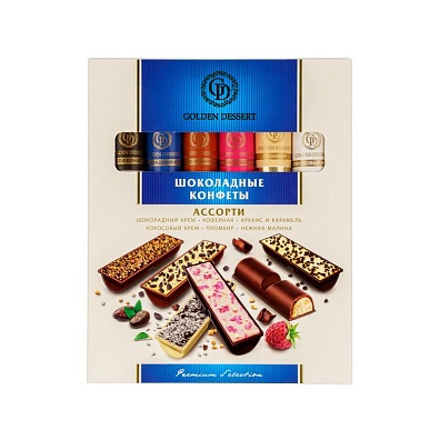 Ассорти "Синее". Шоколадных конфет (6 видов) с начинками