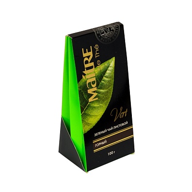 MAITRE de Thé  ГОРНЫЙ чай зеленый байховый китайский крупнолистовой, 100Г